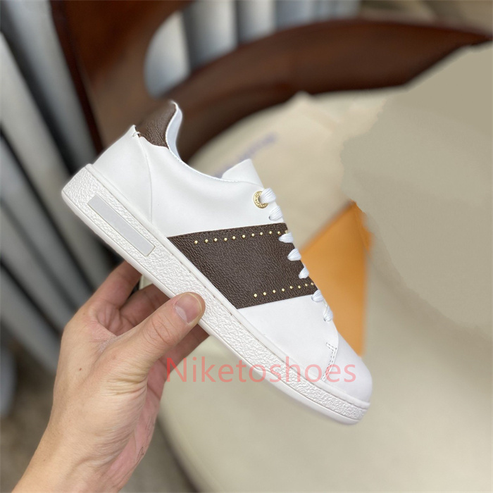 Front Sneaker Row Brown Women Shoe Sleek Lines White Calf Leather Rubber Outsole Luxurys Designer Casual Sneakers, Color 02
Front Sneaker Row Brown Women Shoe Sleek Lines White Calf Leather Rubber Outsole Luxurys Designer Casual Sneakers, Color 02
