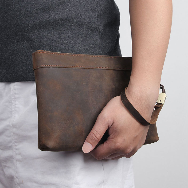 Men's Genuine Leather Clutch Vintage Handy Large Cowhide Wristlet Handbag Wallets, Coffee
Men's Genuine Leather Clutch Vintage Handy Large Cowhide Wristlet Handbag Wallets, Coffee