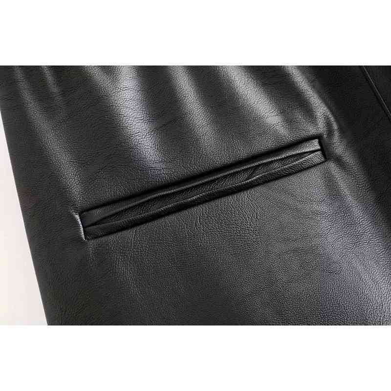 Autumn winter Black pu leather pants women trousers female punk hip hop joggers korean streetwear stretch harem 210521