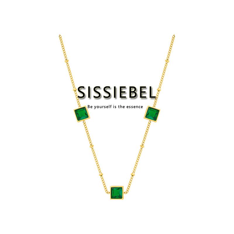 Chokers Simple Luxury Green Square Stainless Steel Short Necklace Korean Fashion Jewelry Party Girls Sexy Accessories For Woman
Chokers Simple Luxury Green Square Stainless Steel Short Necklace Korean Fashion Jewelry Party Girls Sexy Accessories For Woman
