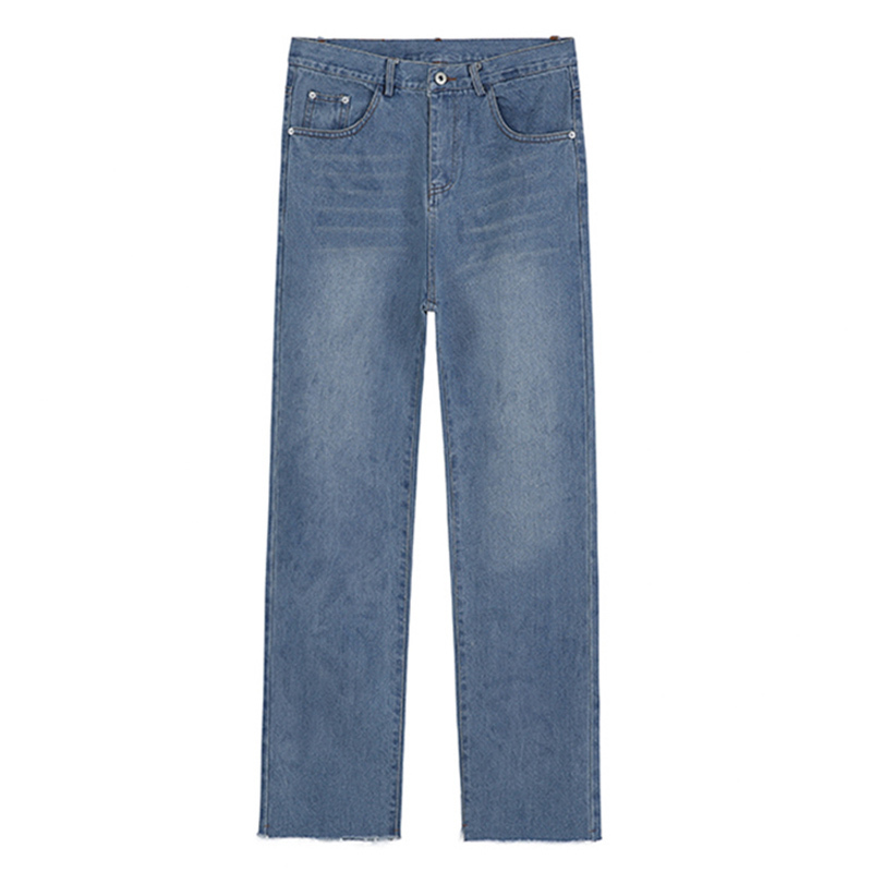 IEFB Spring Baggy Jeans For Men Korean Fashion Versatile Straight Pants Trendy Fall Wide Leg Pants Trend Denim Trousers 4240 210524