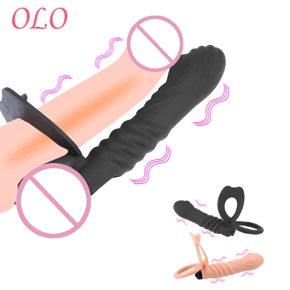 Banque de vibrateur de bullet de Yutong Olo sur Dick Penis Double pénétration Anal Plug anal Vagin Dildo Toys pour couples