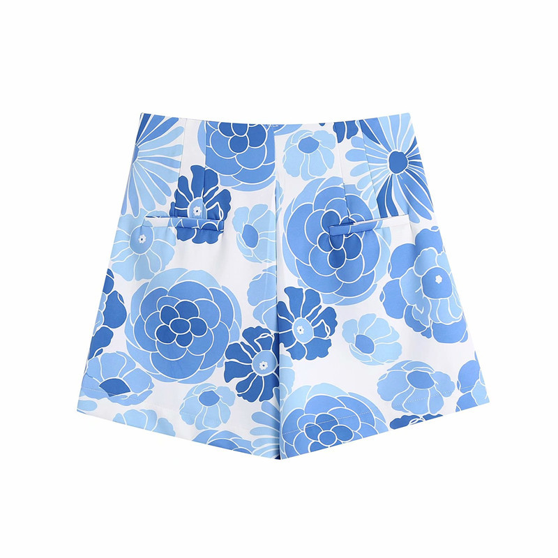 Sweet Women High Waist Shorts Summer Fashion Ladies Beach Style Female Flower Printed Fresh 210515
