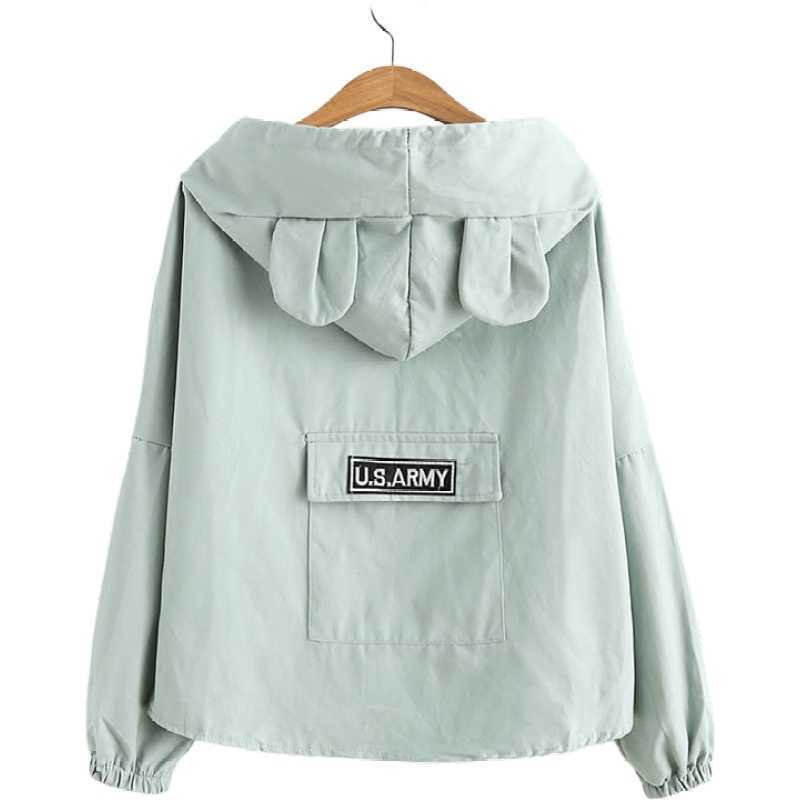 MERRY PRETTY Wmen Pockets Appliques Cotton Hooded Coat Zipper Solid jacket Girl Preppy Style Sweet outerwear Autumn 210526, Green
MERRY PRETTY Wmen Pockets Appliques Cotton Hooded Coat Zipper Solid jacket Girl Preppy Style Sweet outerwear Autumn 210526, Green