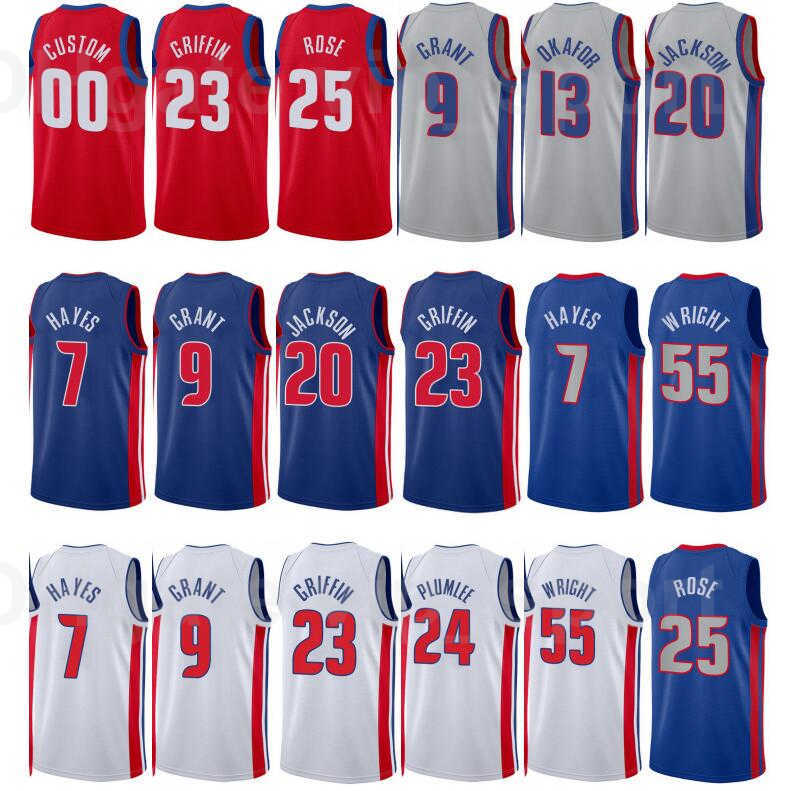 Print Basketball Derrick Rose Jersey 25 Josh Jackson 20 Jerami Grant 9 Killian Hayes 7 Blake Griffin 23 City Earned Edition Blue White
Print Basketball Derrick Rose Jersey 25 Josh Jackson 20 Jerami Grant 9 Killian Hayes 7 Blake Griffin 23 City Earned Edition Blue White