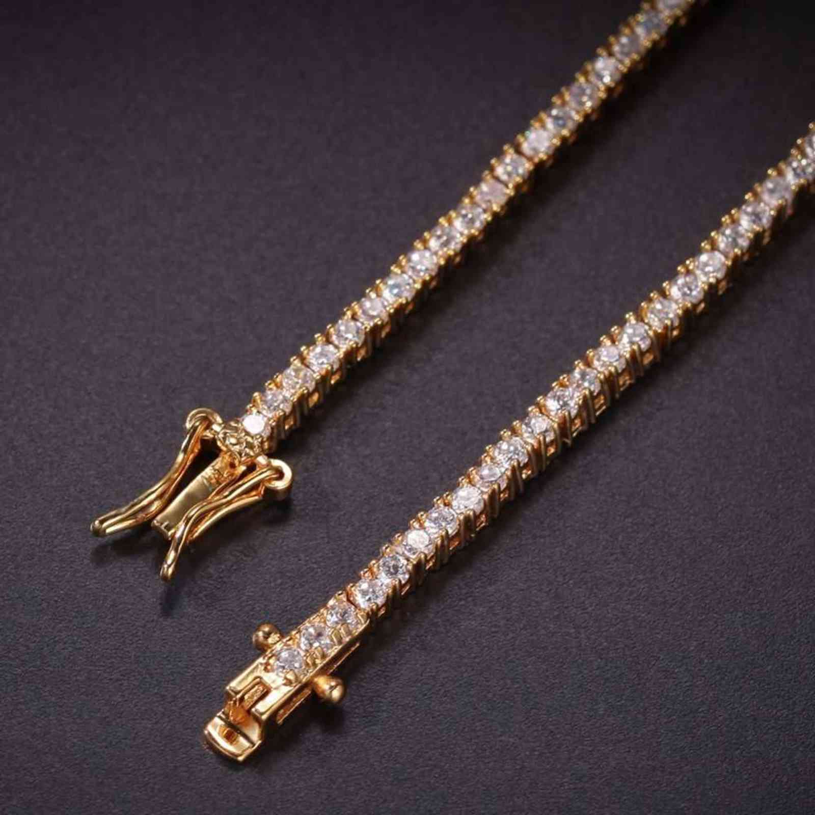 UWIN 2mm Round Cut Micro Tennis Bracelet Bling Cubic Zirconia Fashion Hiphop Men Women Bracelets Jewelry 211124