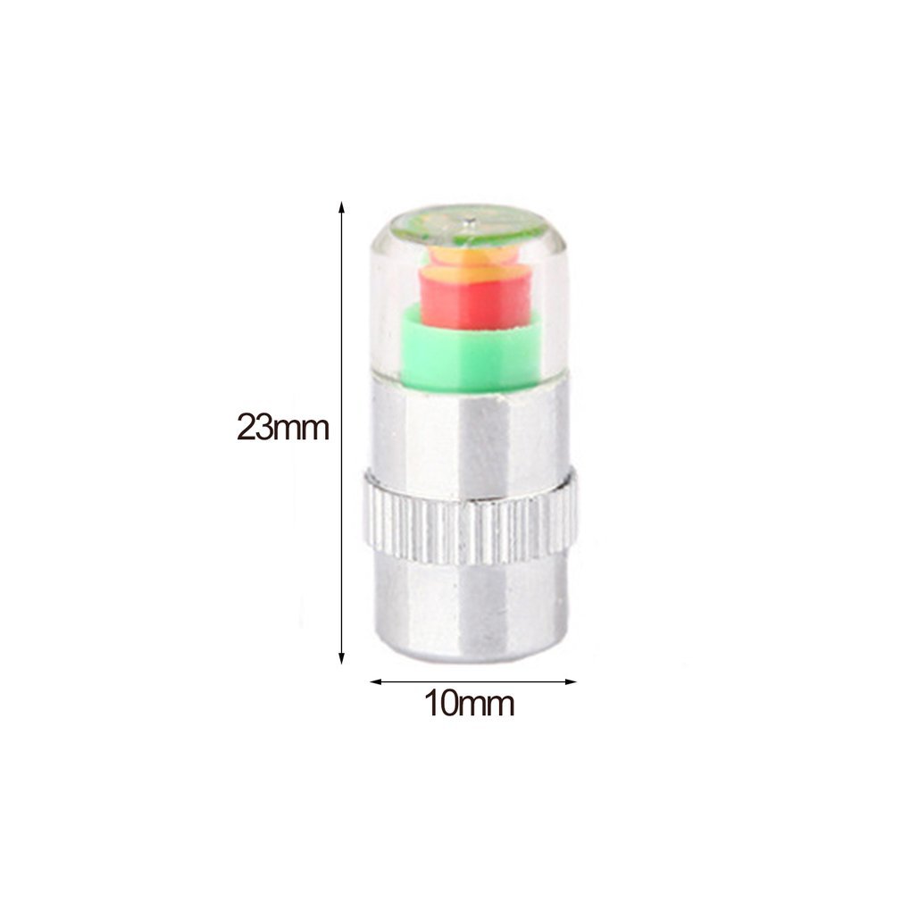 4 Stex/set Auto Tire Pressure Monitor Ventieldopjes Air Alert Band Ventieldopje Pressure Sensor Monitor Light Cap Indicator