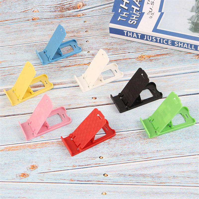 Universal Mini Cell Phone Mounts Holders Foldable Adjustable Plastic Stand Cradle Compact For Mobile iPhone Cellphone Accessories