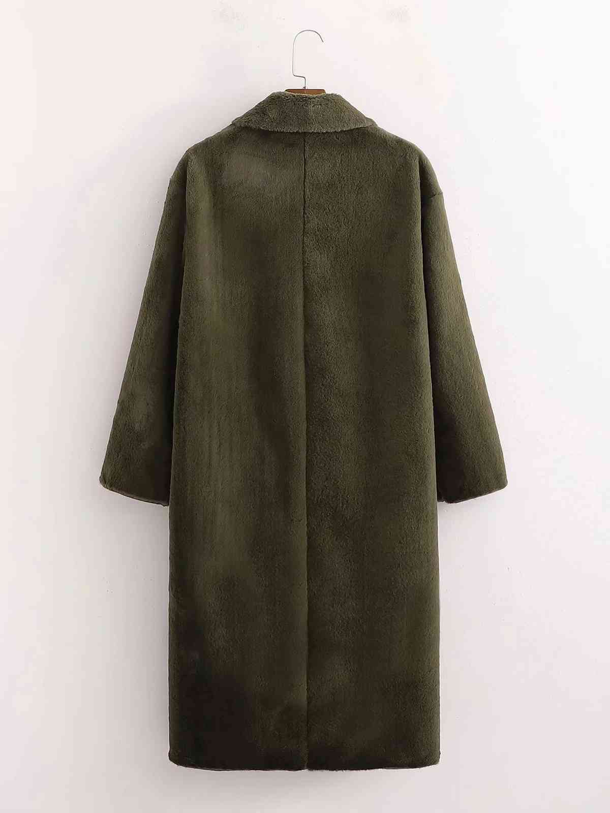 Winter army Faux Fur Coats women winter coat lambwool jacket casual thick teddy female long 210521