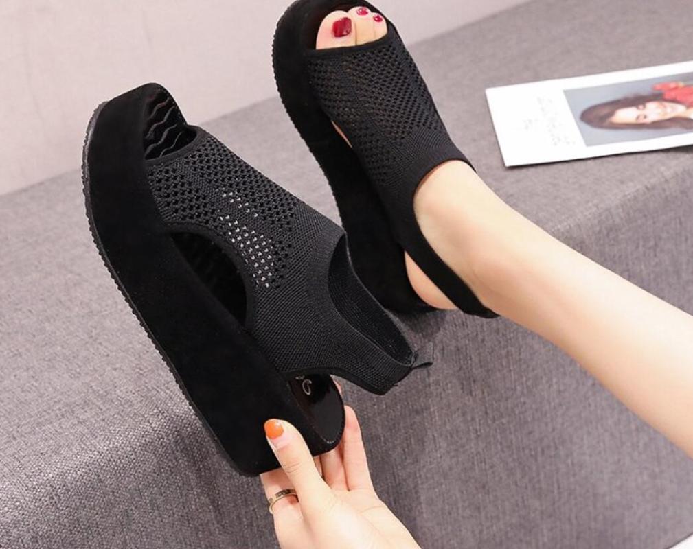Sandals Sports Women's 2021 Summer Thick-soled Foot Fish Mouth Shoes Platform All-match