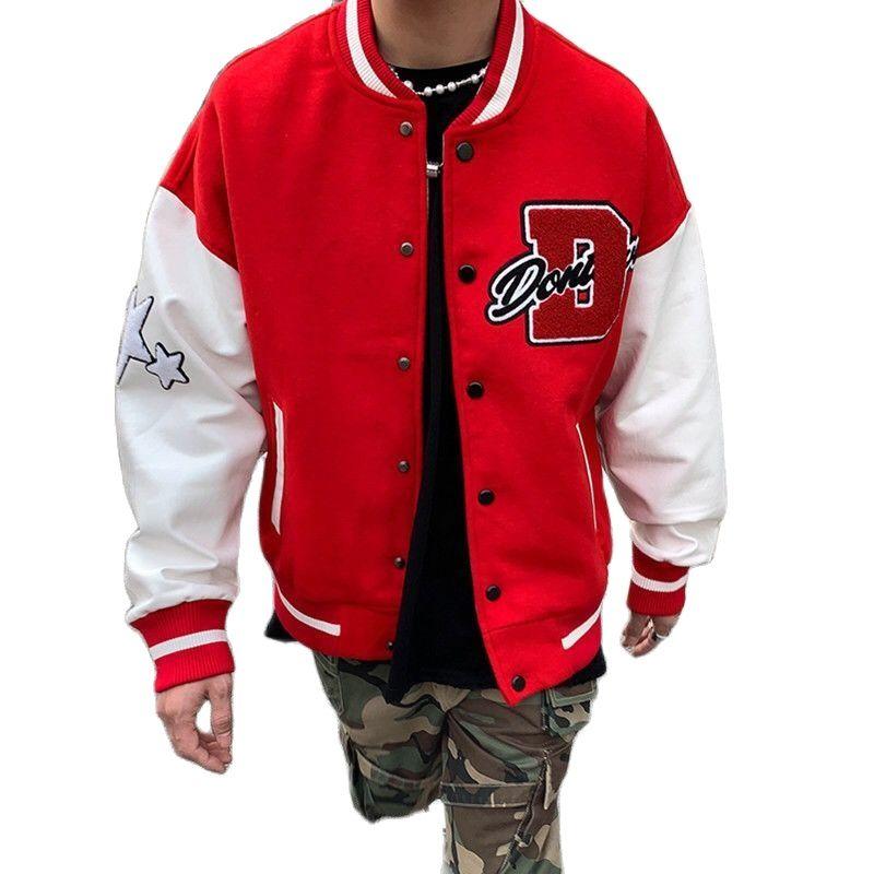 Men's Jackets Women's Vintage Varsity Baseball Jacket Men Furry Stars Letters Embroidery Patchwork Harajuku College Women Coats Unisex, Black;brown
Men's Jackets Women's Vintage Varsity Baseball Jacket Men Furry Stars Letters Embroidery Patchwork Harajuku College Women Coats Unisex, Black;brown