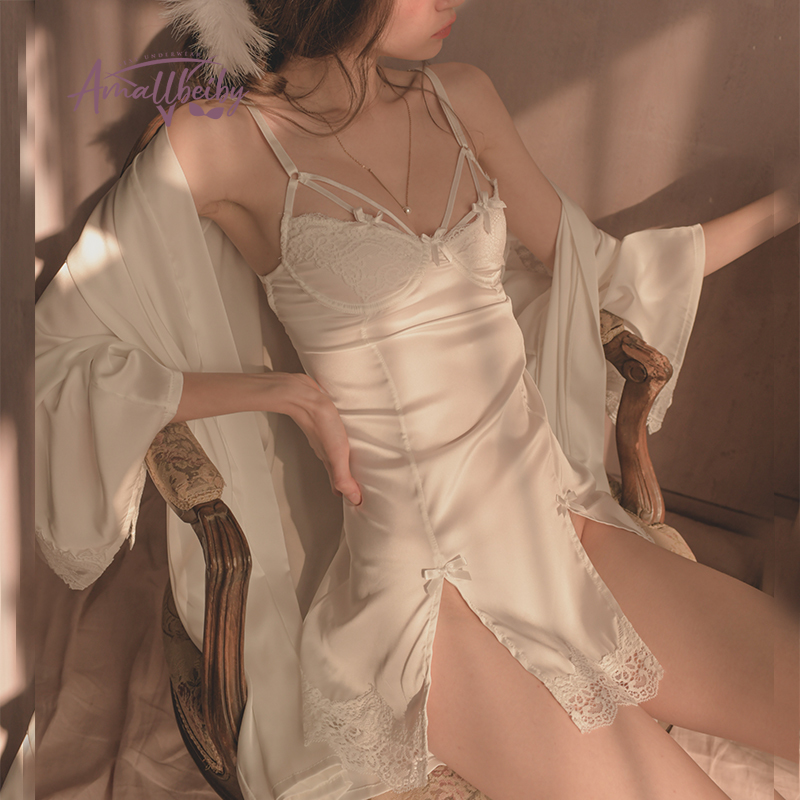 2021beauty back sleepwear women summer nightgowns hollow lace steel ring temptation ice silk suspender nightdress 2021 new, Black;white
2021beauty back sleepwear women summer nightgowns hollow lace steel ring temptation ice silk suspender nightdress 2021 new, Black;white