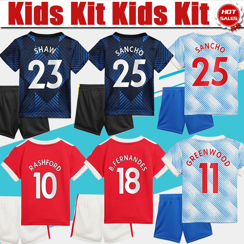 Football Jerseys #25 SANCHO #11 GREENWOOD Kids kit Home Red soccer jersey 21/ #18 B.FERNANDES #10 RASHFORD Child Away Soccer shirt 2021/2022 #6 POGBA 3rd Uniform Boys, 3rd jersey
Football Jerseys #25 SANCHO #11 GREENWOOD Kids kit Home Red soccer jersey 21/ #18 B.FERNANDES #10 RASHFORD Child Away Soccer shirt 2021/2022 #6 POGBA 3rd Uniform Boys, 3rd jersey