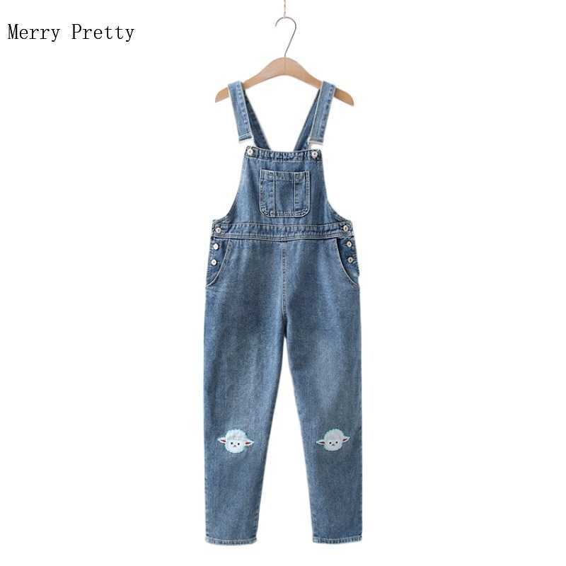 Women Denim Overalls Trousers Harakuju Cartoon Sheep Embroidery Cute Jumpsuits Summer Korean Fashion Straight Pocket Pants 210526, Blue
Women Denim Overalls Trousers Harakuju Cartoon Sheep Embroidery Cute Jumpsuits Summer Korean Fashion Straight Pocket Pants 210526, Blue