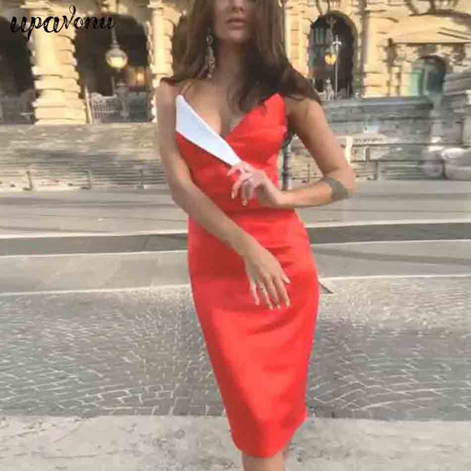 summer women's dress sexy spaghetti V-neck Bodycon fashion party Vestidos 210524