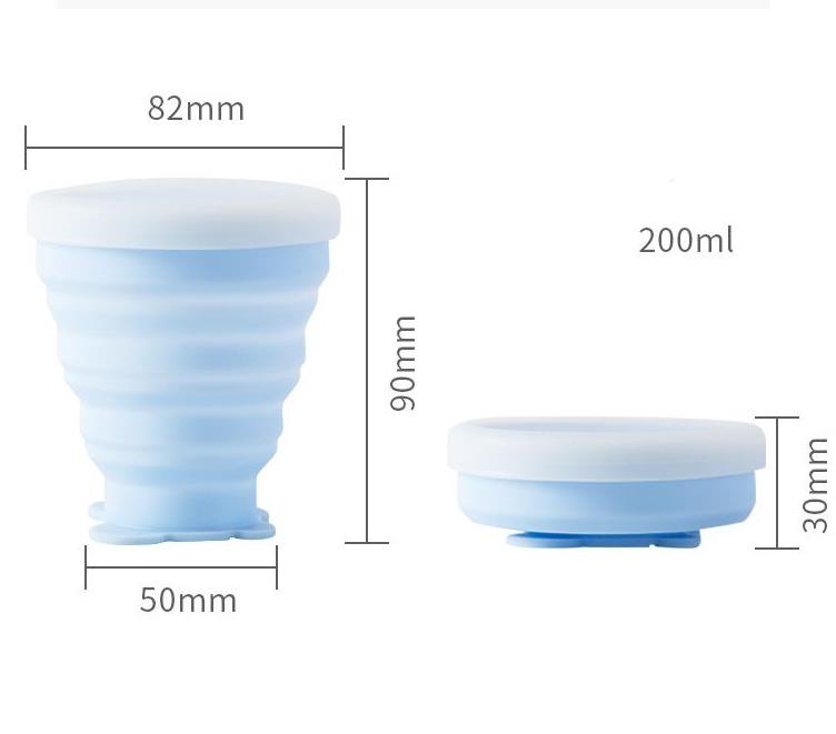 200ML Silicone Folding Water Bottles Outdoor Travel Portable Retractable Cup Cute Storage Sport Drinkware SN2349 Z260202