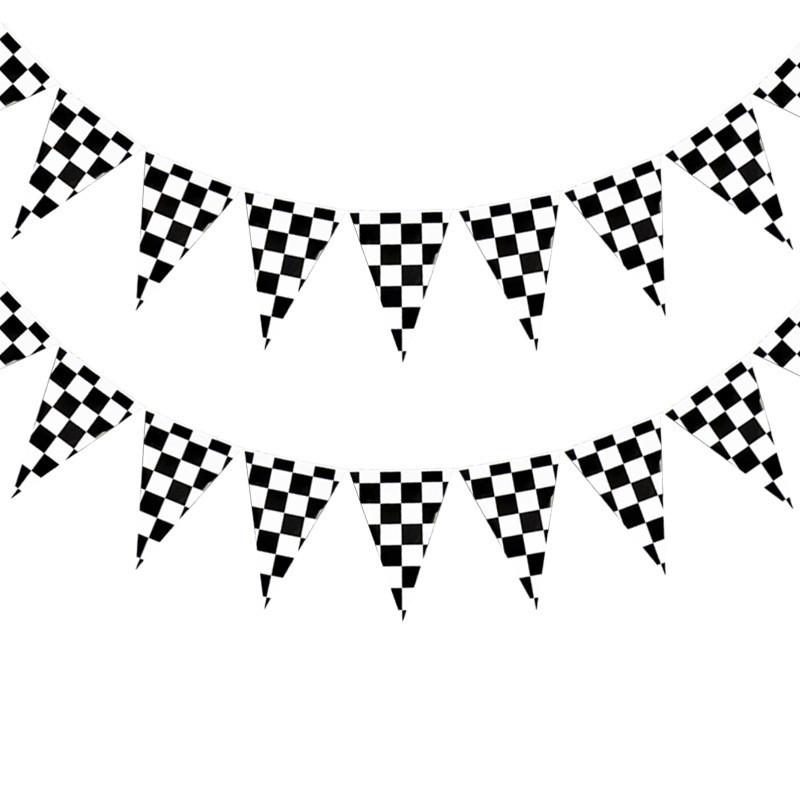 Party Decoration 1Set Racing Flag Cars Happy Birthday Flags Checkered White Black Car Race Line Banner Banners Kids Toy
Party Decoration 1Set Racing Flag Cars Happy Birthday Flags Checkered White Black Car Race Line Banner Banners Kids Toy
