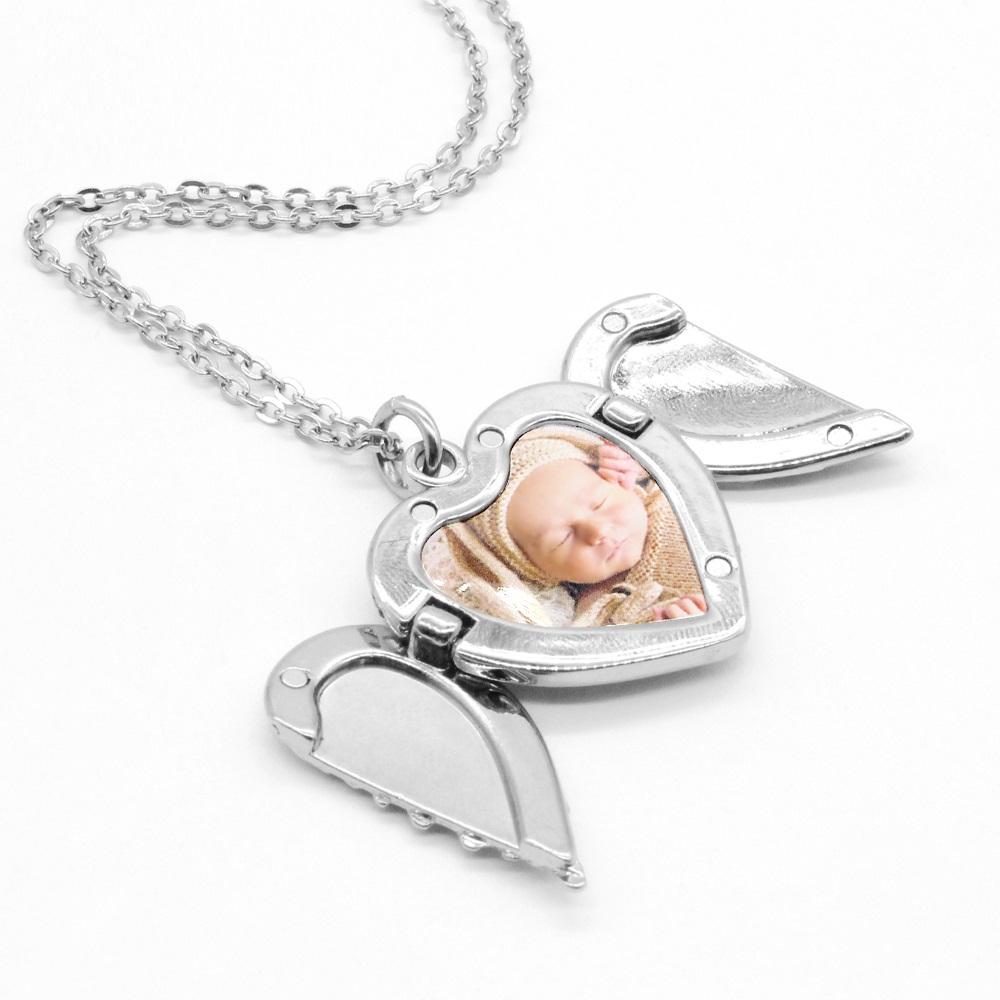 Sublimation Blanks Necklace Charm Metal Heart Shape Classic Angel Wing Ornament Christmas Gift Silver Bling Chain
Sublimation Blanks Necklace Charm Metal Heart Shape Classic Angel Wing Ornament Christmas Gift Silver Bling Chain