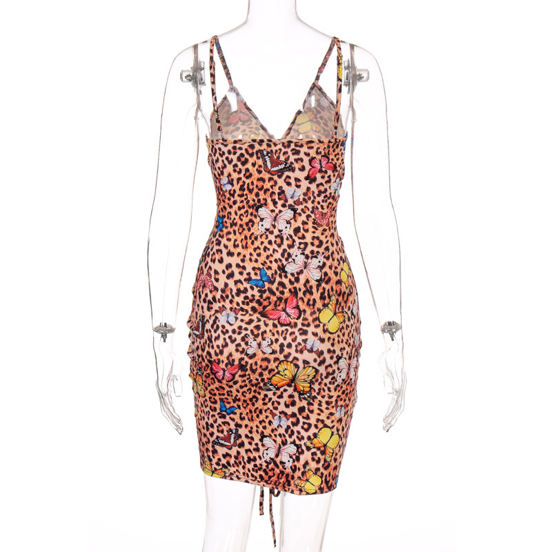 Asia Bodycon Mini Dress Drawstring Ruched Backless Boho Summer Dres Dresses Beach Outfits Clothes 210413