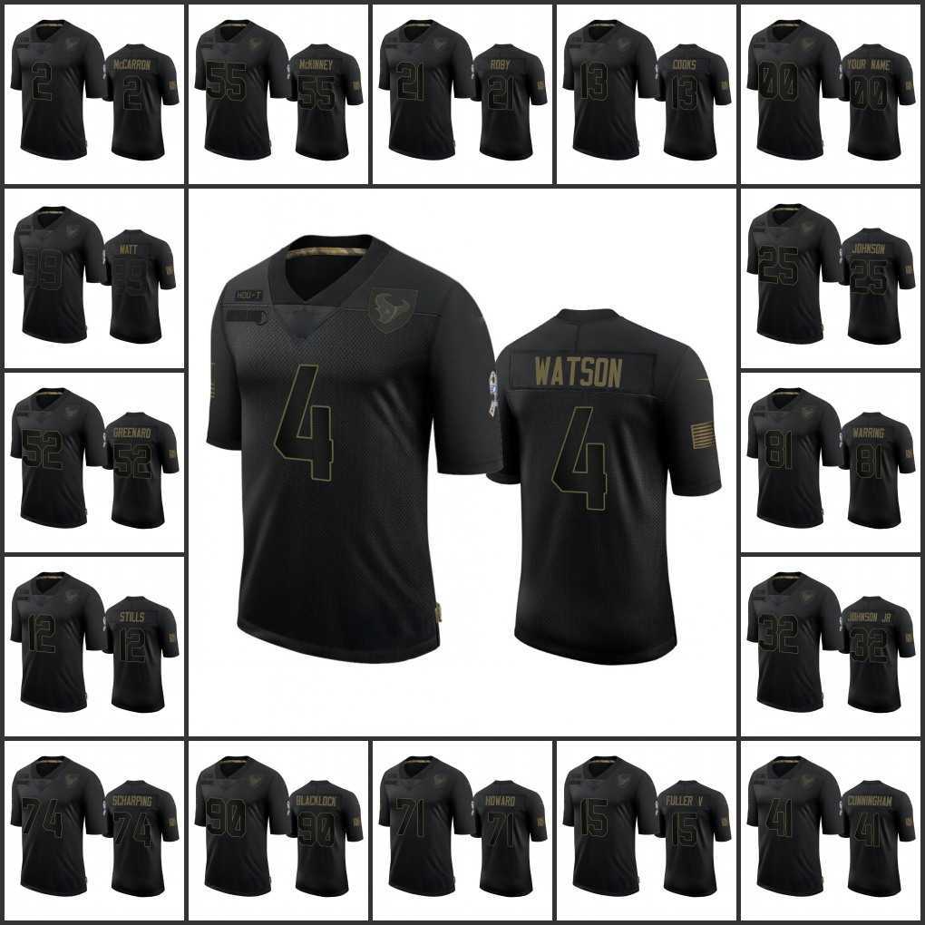 HoustonTexansMen #4 Deshaun Watson 15 Will Fuller V 90 Ross Blacklock 81 Kahale Warring Custom Women Youth Black Salute to Service Limited, Black;red
HoustonTexansMen #4 Deshaun Watson 15 Will Fuller V 90 Ross Blacklock 81 Kahale Warring Custom Women Youth Black Salute to Service Limited, Black;red