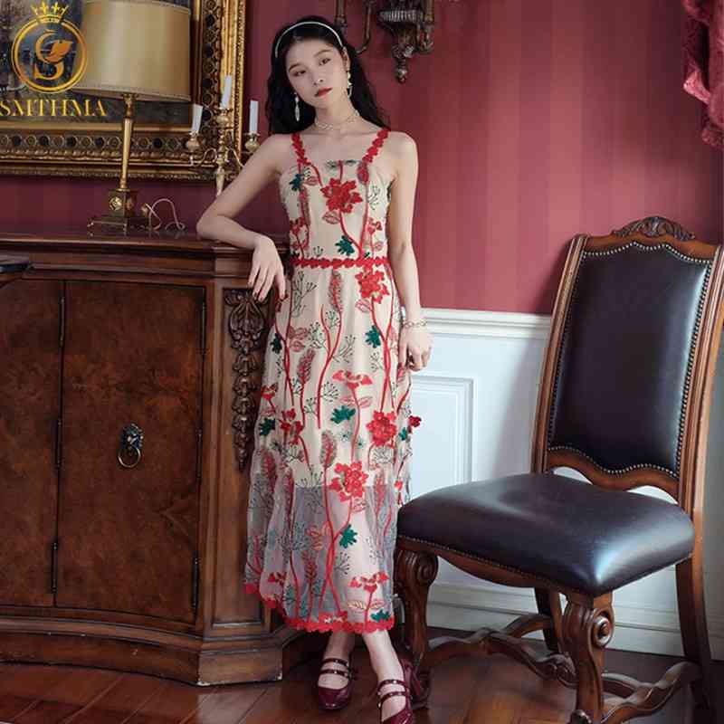 Arrival Fashion Runway Vintage Summer Long Dress Women' Spaghetti Strap Gorgeous Red Mesh Floral Embroidery 210520, Photo color
Arrival Fashion Runway Vintage Summer Long Dress Women' Spaghetti Strap Gorgeous Red Mesh Floral Embroidery 210520, Photo color