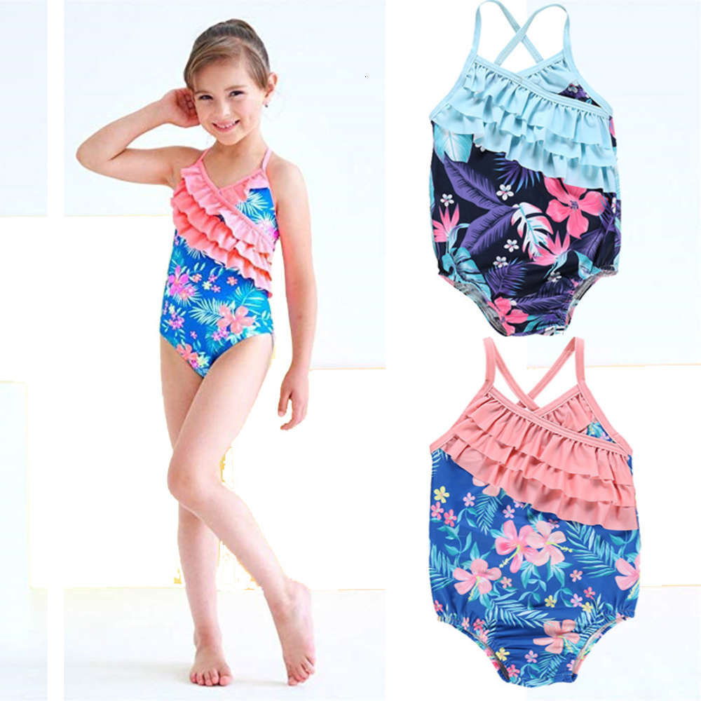 Children's suit Girls' swimsuit with broken flower and Auricularia auricula edge in summer, Black
Children's suit Girls' swimsuit with broken flower and Auricularia auricula edge in summer, Black