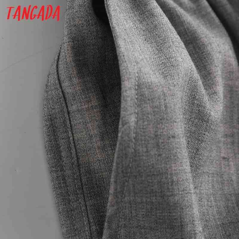 Fashion Women High Quality Suit Trousers Strethy Waist Pockets Buttons Office Lady Pants Pantalon 6D40 210416