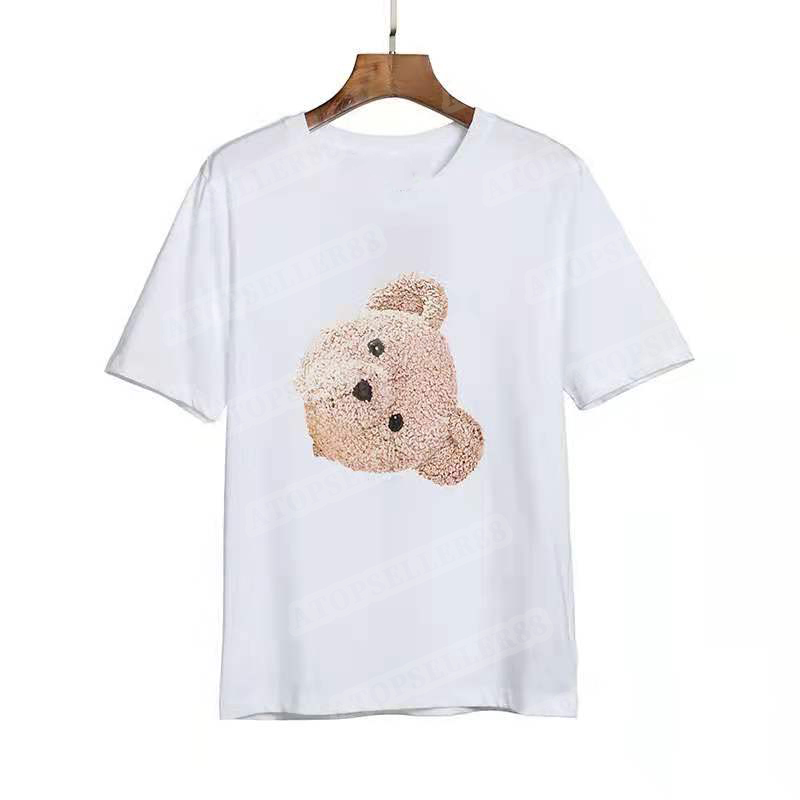 Designer fashion T shirt men and women couples loose large size teddy bear high street letter printing short sleeves, White
Designer fashion T shirt men and women couples loose large size teddy bear high street letter printing short sleeves, White