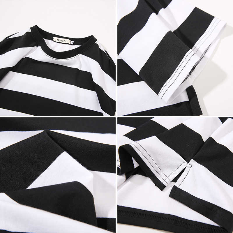 Men's Short Sleeve T-shirt Explosions Large Summer Multicolor Loose Stripes Casual 210629