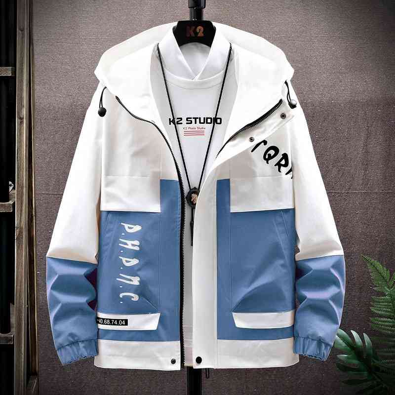 Spring and autumn new work men's Korean fashion leisure handsome breathable Hooded Jacket color matching jacket, Black
Spring and autumn new work men's Korean fashion leisure handsome breathable Hooded Jacket color matching jacket, Black