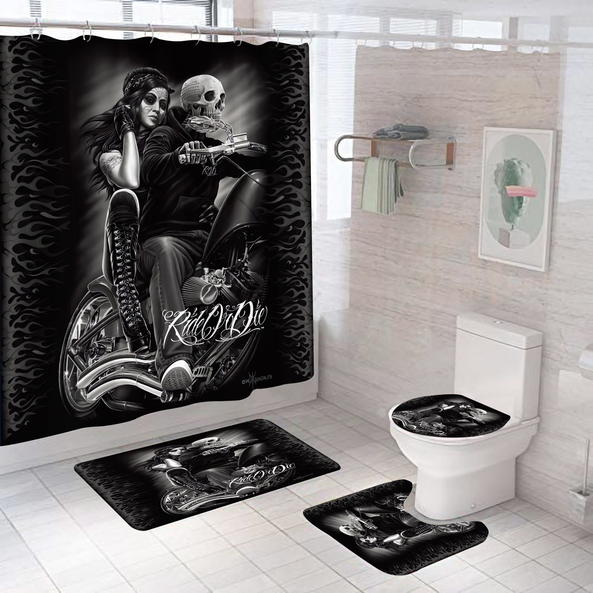 4 Pcs Bathroom Shower Curtain Set Waterproof Cartoon Bath Curtains for Mini Harley Style Printing U Ground Mat Cover 180X180CM Toilet Seat Covers Christmas Gift
4 Pcs Bathroom Shower Curtain Set Waterproof Cartoon Bath Curtains for Mini Harley Style Printing U Ground Mat Cover 180X180CM Toilet Seat Covers Christmas Gift