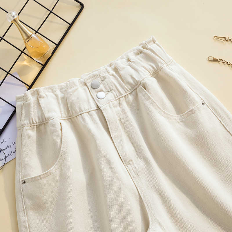 Women's Jeans Plus Size High Waist Harem Denim Pants Baggy Femme Vintage Straight Trouser Casual Oversize Mom 210922