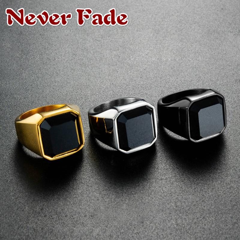 Cluster Rings Dignified Black Carnelian Stainless Steel Golden Square Signet Ring For Men Pinky Male Wealth And Rich Status Jewelry
Cluster Rings Dignified Black Carnelian Stainless Steel Golden Square Signet Ring For Men Pinky Male Wealth And Rich Status Jewelry