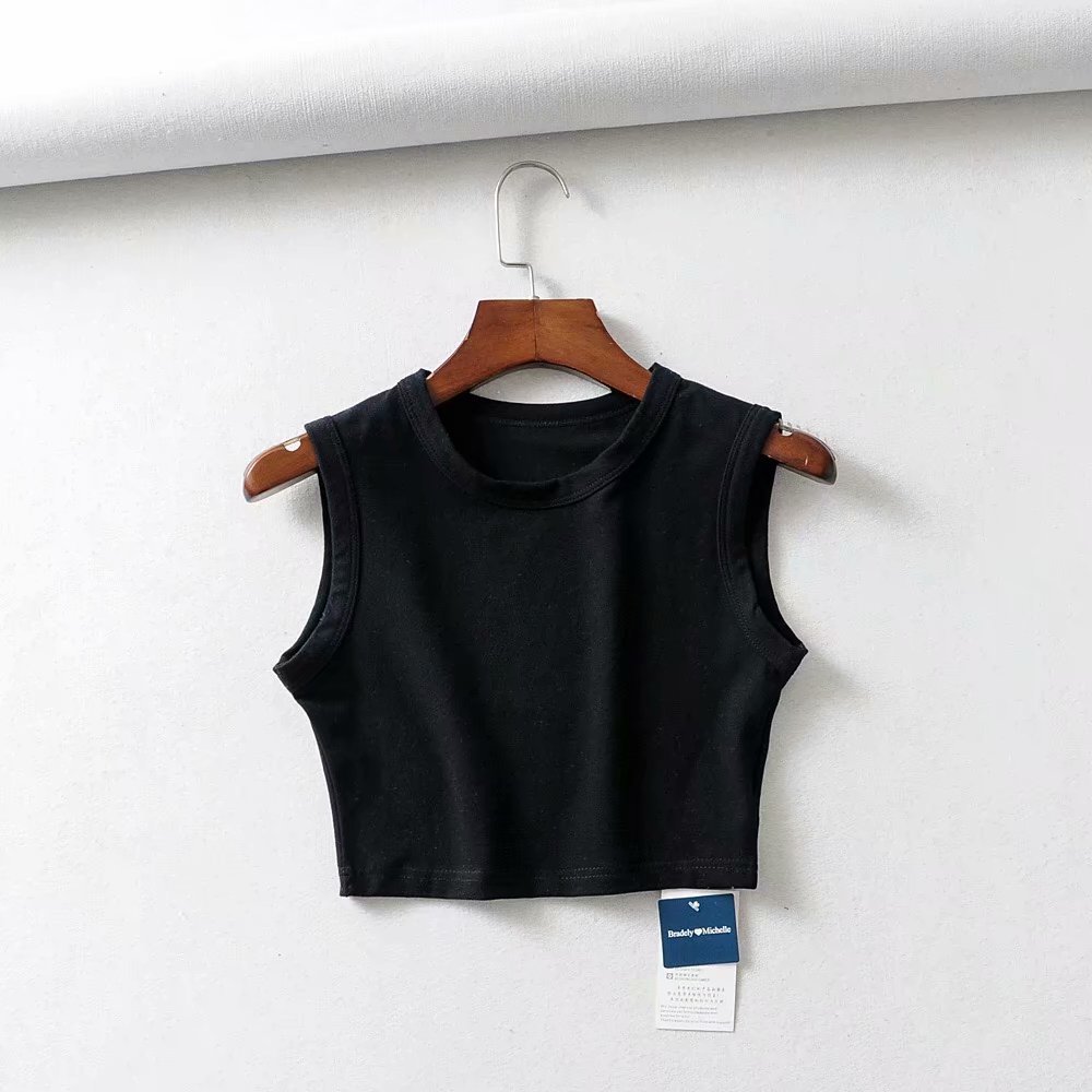 Summer vintage white crop tops women biker black punk sexy tank korean streetwear cropped sleeveless feminino 210521