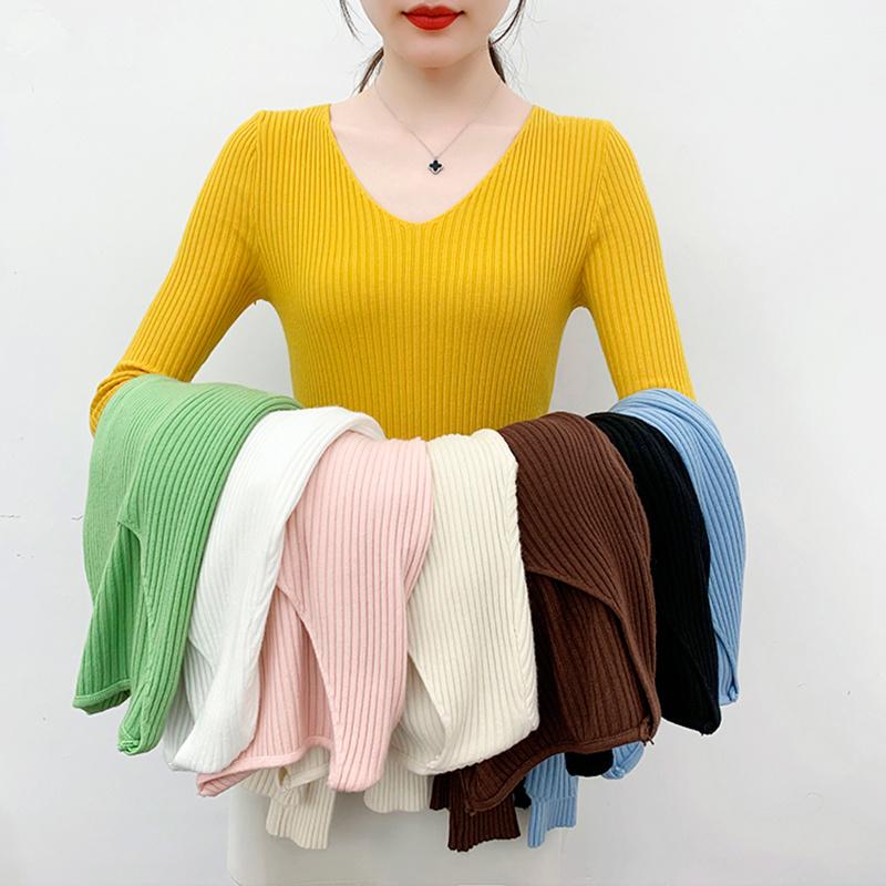 Women's Sweaters Winter Basic Sweater Women Long Sleeve V Neck Slim Knitted Elegant Pullover Soft Warm Korean Jumper Pull Femme, Green
Women's Sweaters Winter Basic Sweater Women Long Sleeve V Neck Slim Knitted Elegant Pullover Soft Warm Korean Jumper Pull Femme, Green