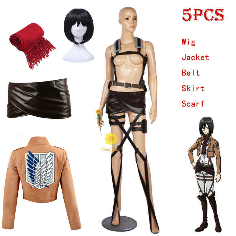 Anime Attack on Titan Mikasa Ackerman Cosplay Costume Set Wig Leather Shorts Harness Belt Apron Skirt Scouting Legion Cape Scarf Y0903, Jacket only
Anime Attack on Titan Mikasa Ackerman Cosplay Costume Set Wig Leather Shorts Harness Belt Apron Skirt Scouting Legion Cape Scarf Y0903, Jacket only