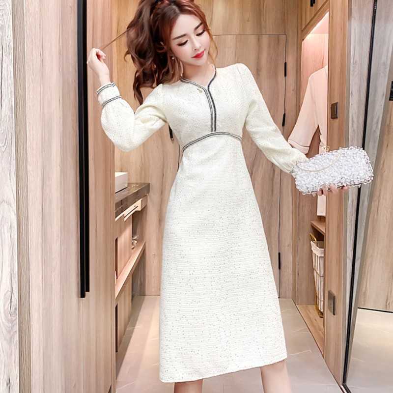 Autumn Winter Fashion women Dress Elegant Office OL Stitching Puff Sleeve Female Chic Vestidos 210526, Photo color
Autumn Winter Fashion women Dress Elegant Office OL Stitching Puff Sleeve Female Chic Vestidos 210526, Photo color