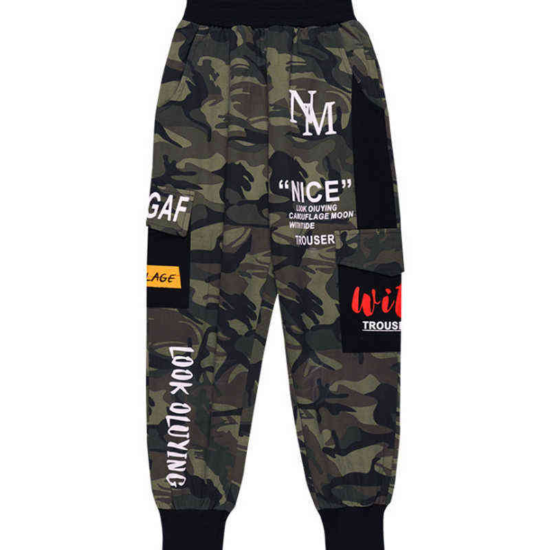 Sports Boys Pants Camouflage For Trousers Spring Casual Kids Sweatpant 6 8 10 12 14 Year 211103