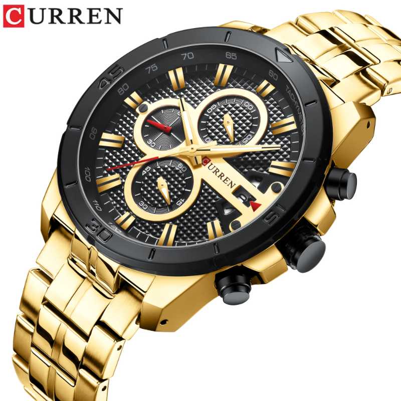 Wristwatches CURREN Sport Watch Men Waterproof Business Gold Watches Stainless Steel Chronograph Quartz Clock Relogio Masculino, Slivery;brown
Wristwatches CURREN Sport Watch Men Waterproof Business Gold Watches Stainless Steel Chronograph Quartz Clock Relogio Masculino, Slivery;brown