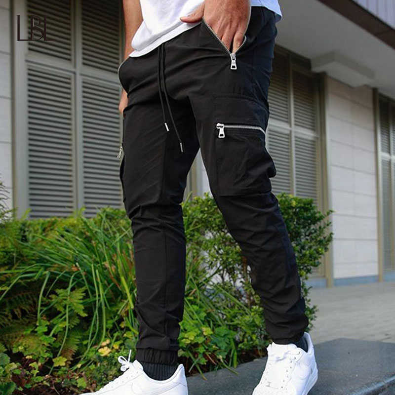 Jogger Sweatpants Track Pants Men Slim Fit Workout Trousers Male Multi-pocket Casual Skinny Pants Men's Zipper Design Sportswear 210616, Cc384navy
Jogger Sweatpants Track Pants Men Slim Fit Workout Trousers Male Multi-pocket Casual Skinny Pants Men's Zipper Design Sportswear 210616, Cc384navy