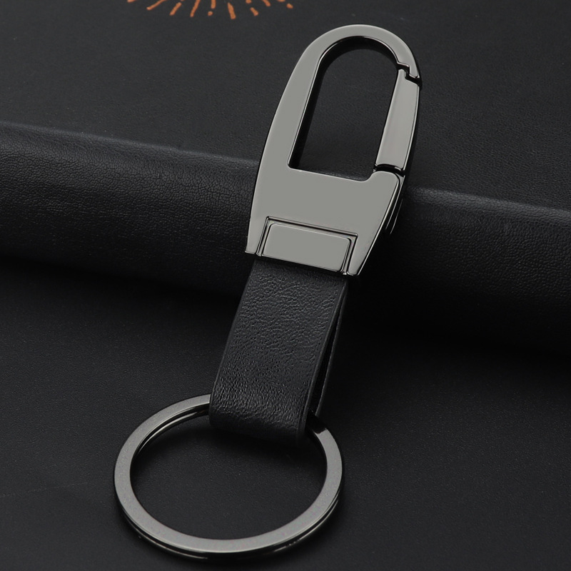 Simple Classic Design High Quality Genuine Leather Keychain Key Car Keychains for Men Gift