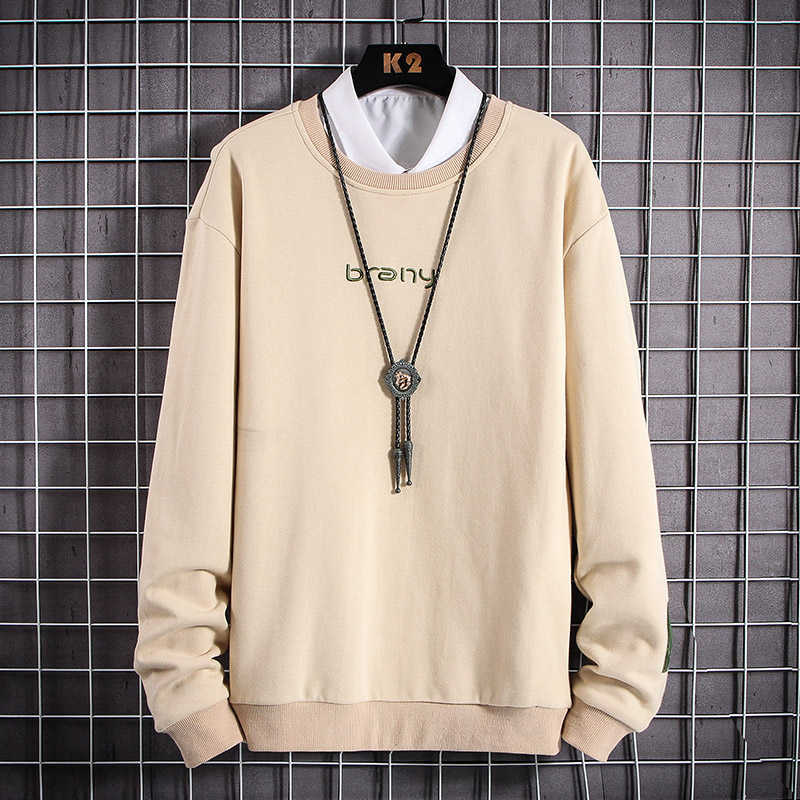 Men Hoodies Sweatshirts Cotton Embroidery Letter Brany Hoodis Streetwear Black Fashion Style Hip Hop Hoodies Men Oversized 210601