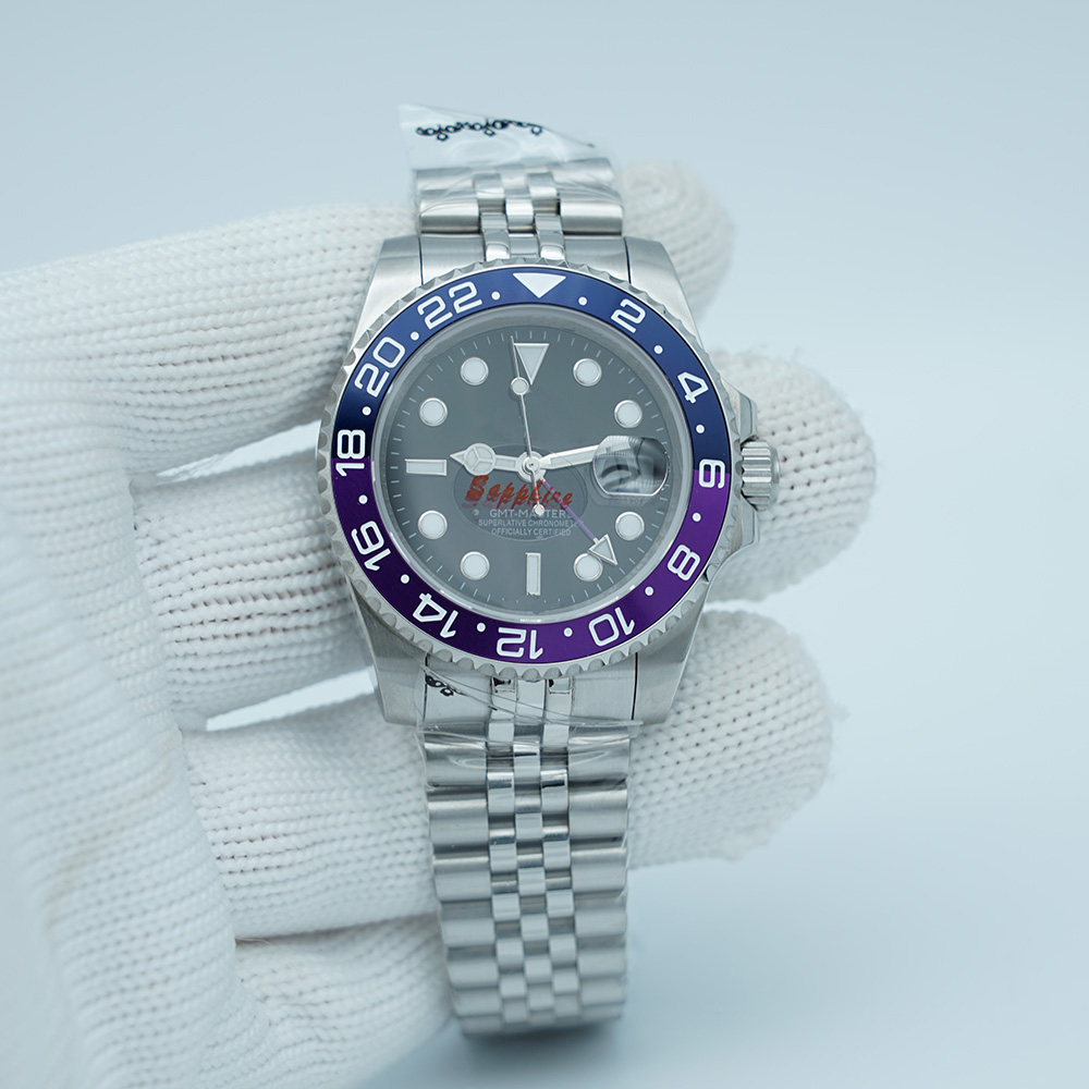 men 3866 watch automatic movement 116710 gmt purple ceramic sapphire dial master 2 jubilee bracelet wristwatch mens watches reloj, Slivery;brown
men 3866 watch automatic movement 116710 gmt purple ceramic sapphire dial master 2 jubilee bracelet wristwatch mens watches reloj, Slivery;brown
