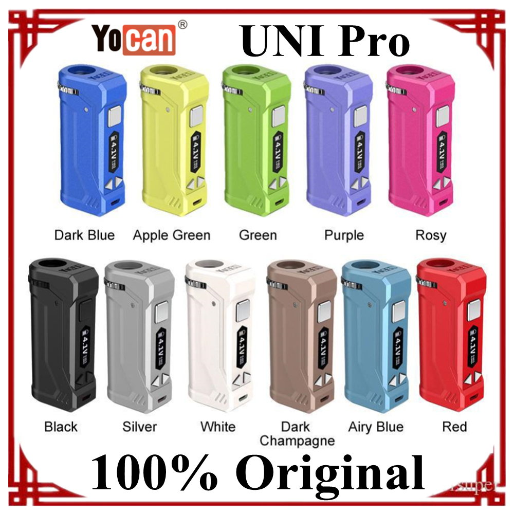 Original Yocan UNI Pro Battery Universal Box Mod E-cigarette Kit With OLED Display 650mAh Preheat VV Variable Voltage Batteries Fit 510 Thick Oil, White
Original Yocan UNI Pro Battery Universal Box Mod E-cigarette Kit With OLED Display 650mAh Preheat VV Variable Voltage Batteries Fit 510 Thick Oil, White