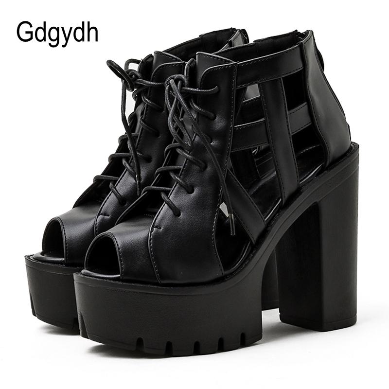 Boots Gdgydh Hollow Out Summer Ankle For Women Gladiator Chunky Heel Breathable Punk Gothic Platform Shoes With Zipper, Black
Boots Gdgydh Hollow Out Summer Ankle For Women Gladiator Chunky Heel Breathable Punk Gothic Platform Shoes With Zipper, Black