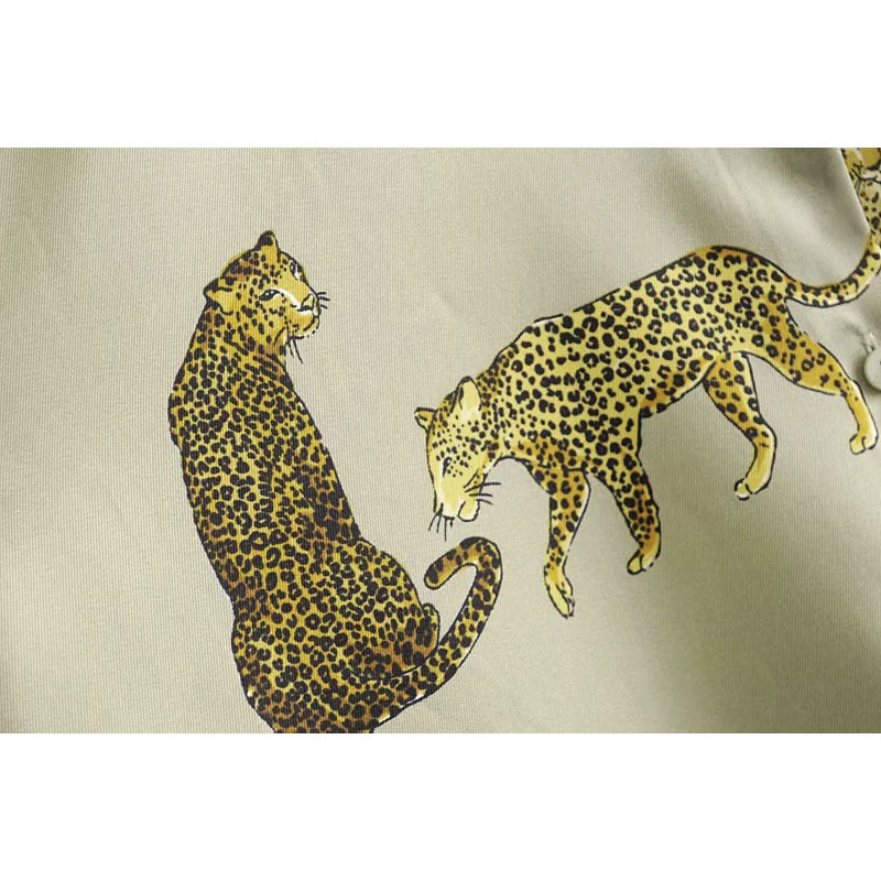 Vintage Animal Print Blouse Autumn Fashion Women Leopard Print Twill Shirts Elegant Ladies Chic Tops Blusas Mujer 210520