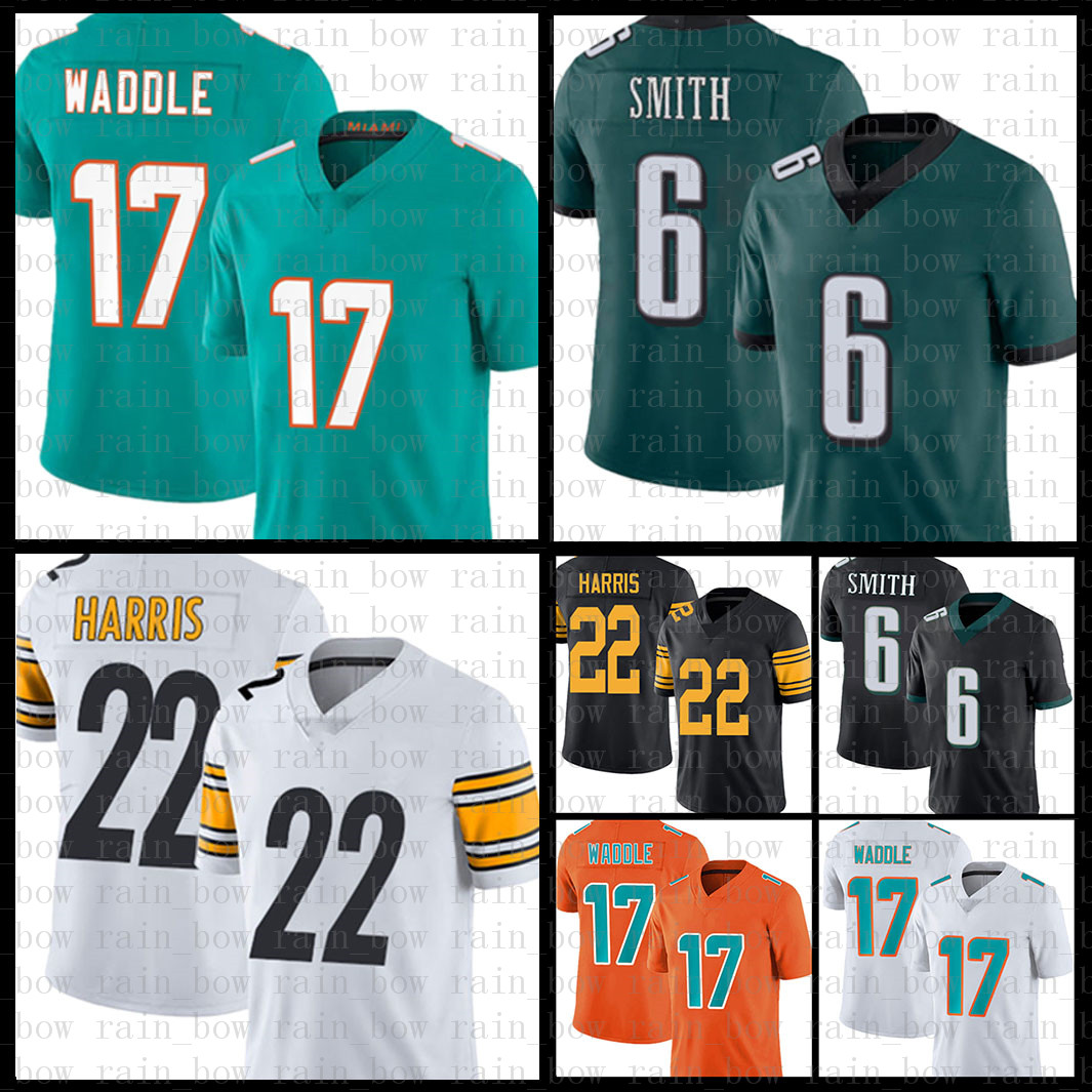 Miami Dolphin American football jersey 17 Jaylen Waddle Philadelphia Eagles 6 DeVonta Smith Pittsburgh Steelers New 22 Najee, Black;red
Miami Dolphin American football jersey 17 Jaylen Waddle Philadelphia Eagles 6 DeVonta Smith Pittsburgh Steelers New 22 Najee, Black;red