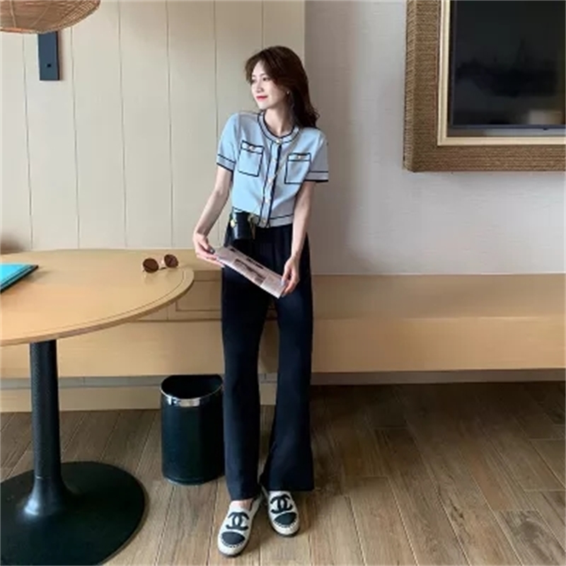 Women Summer Fashion Short-sleeved Knitted Tops Female Short Thin Cardigan Tops Ladies Solid Color Loose Tops 210515