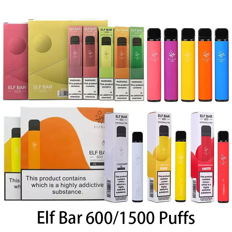 Elf Bar 600 Pufffs 1500 Puffs 2% Disposable E-cigarettes Vape Pen Electronic Cigarettes Device Pod prefilled
Elf Bar 600 Pufffs 1500 Puffs 2% Disposable E-cigarettes Vape Pen Electronic Cigarettes Device Pod prefilled