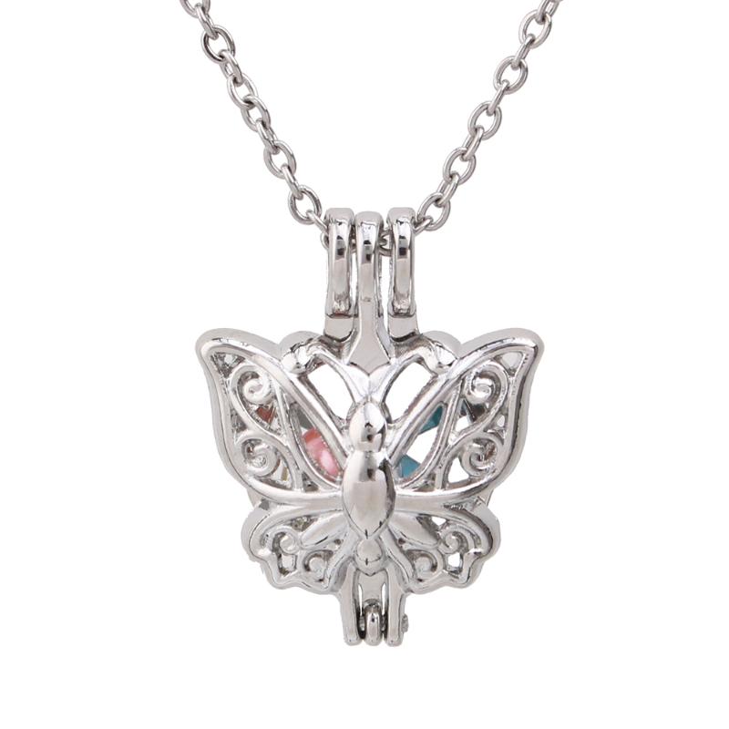 Pendant Necklaces 1pc Silver Plated Butterfly Pearl Cages Necklace Jewelry With Chain For Oyster Pearls Perfume Essential Oil Lockets Diffus
Pendant Necklaces 1pc Silver Plated Butterfly Pearl Cages Necklace Jewelry With Chain For Oyster Pearls Perfume Essential Oil Lockets Diffus